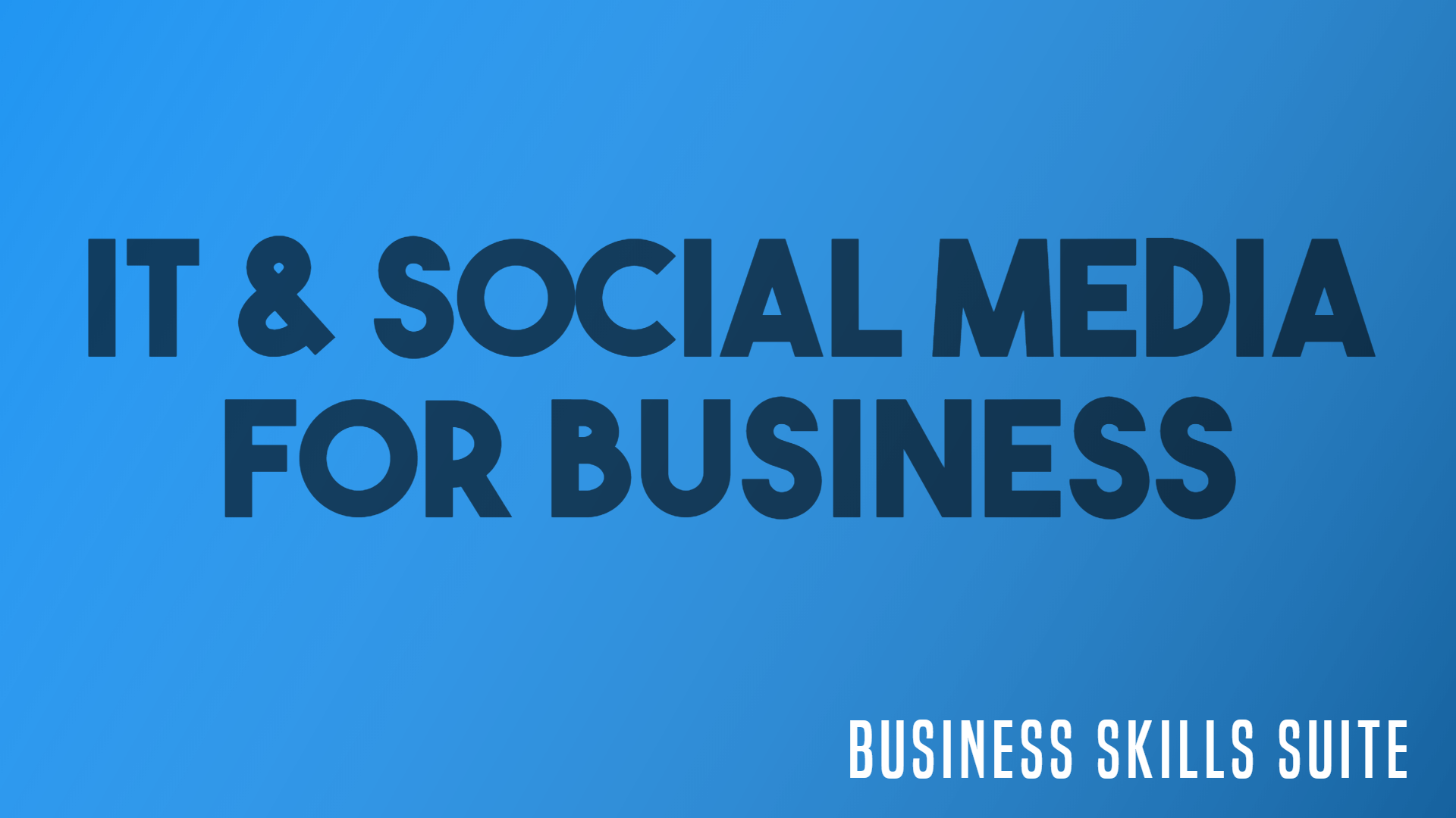 it & social media for business
